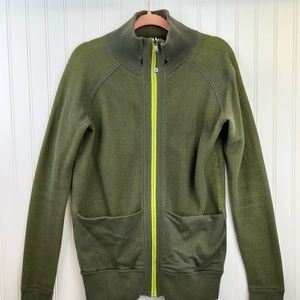 Lululemon Post Savasana Jacket Reversible Fatigue Green/Antidote Size 8